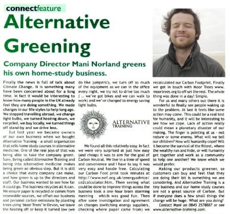 Alternative Greening - Click to read the article
