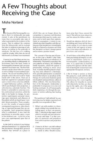 A few thoughts about receiving the case