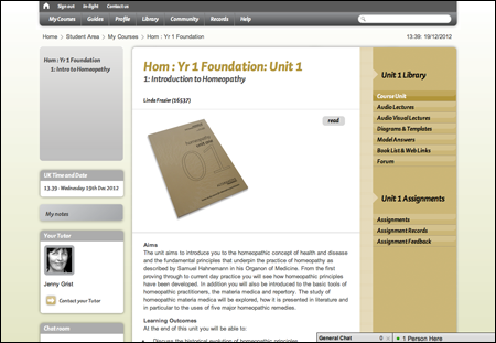 Homeopathy e-learning system Homeopathy e-learning system
