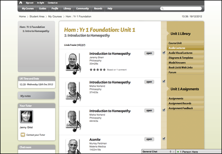 Homeopathy e-learning system Homeopathy e-learning system