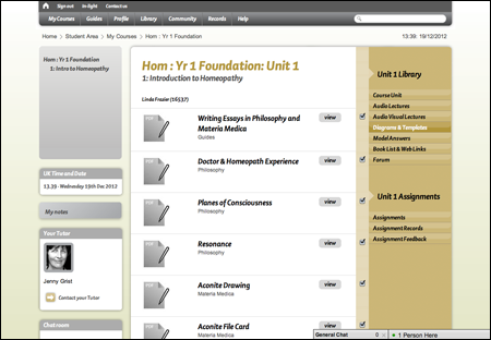 Homeopathy e-learning system Homeopathy e-learning system