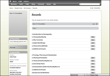 Homeopathy e-learning system Homeopathy e-learning system