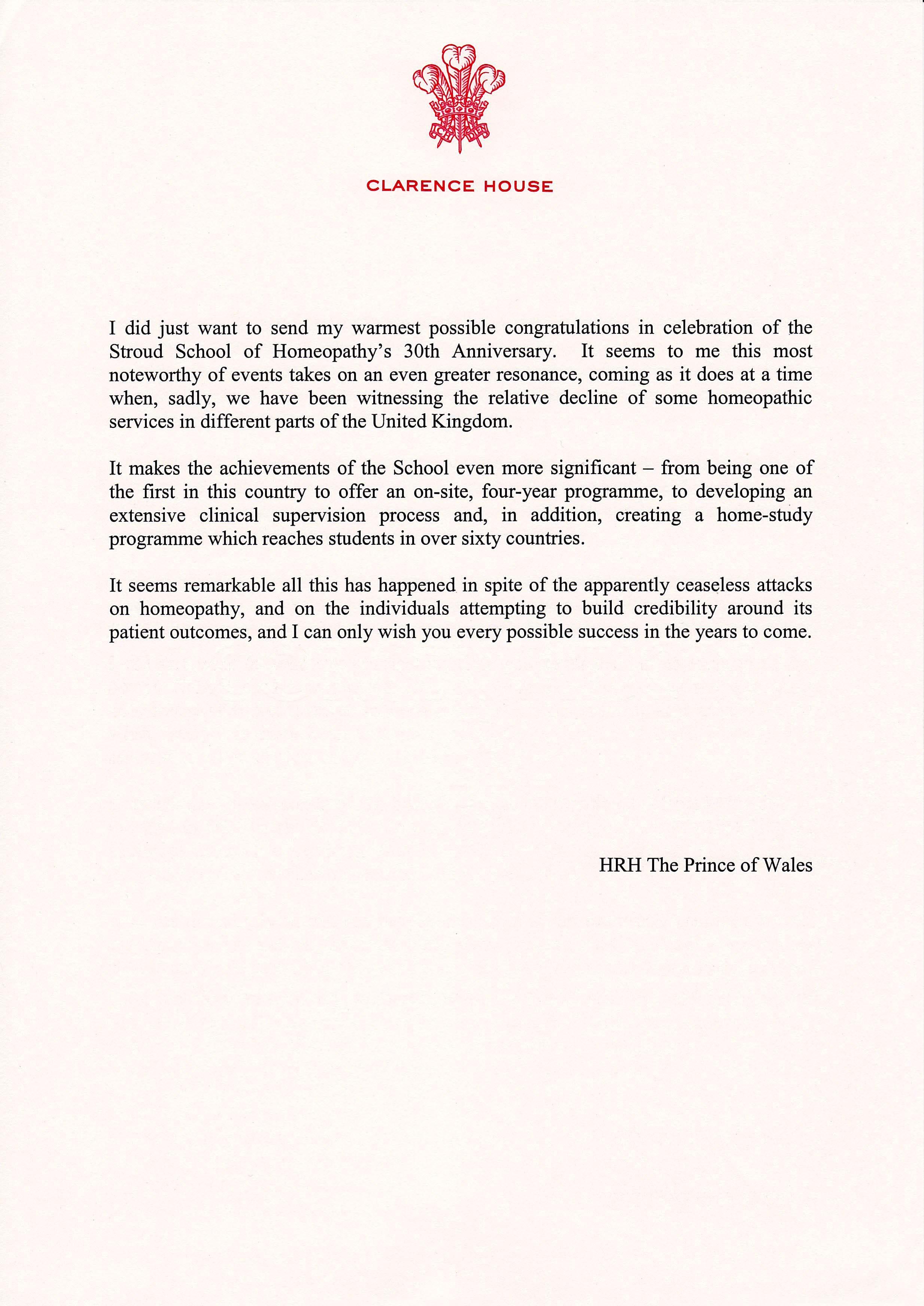 HRH Prince of Wales HRH Prince of Wales