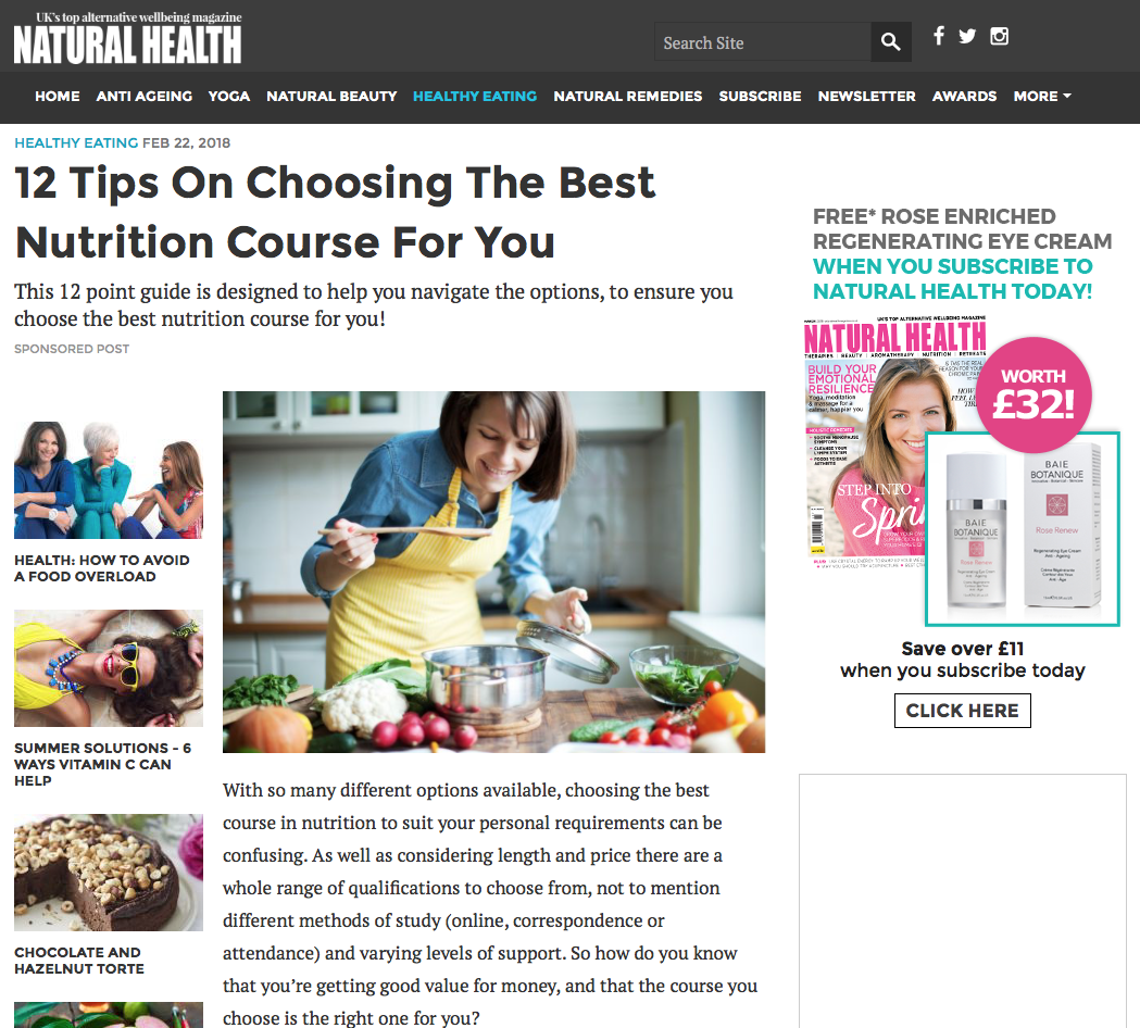 Natural Health Website Natural Health Website