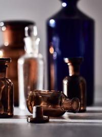 Naturopathy glass bottles