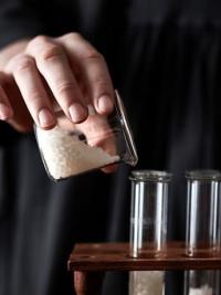 Homeopathy remedies in glass jar