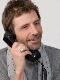 Home study student Simon on the phone