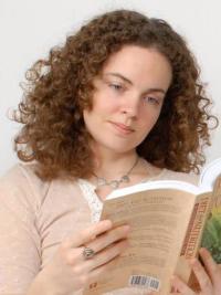 Homestudy studentTheresa reading nutrition book