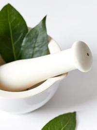 Mortar pestle & bay leaf 2